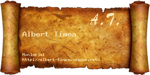 Albert Tímea névjegykártya