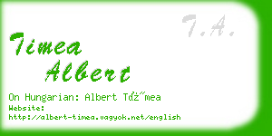 timea albert business card